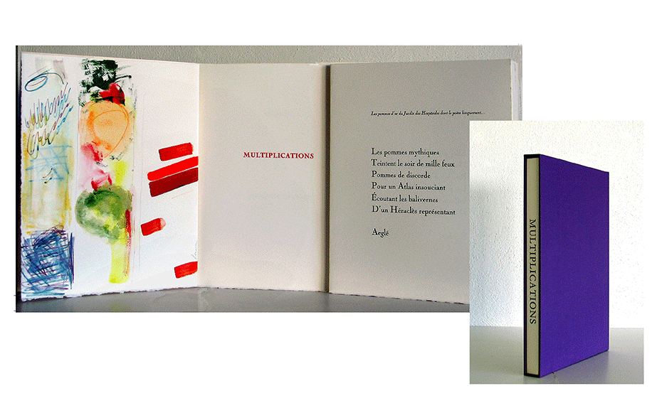 poème de Christian Skimao accompagné d'une planche originale de Françoise Deverre, 33cm x 25cm, 27 exemplaires signés & numérotés, Editions La Garonne_ 2010